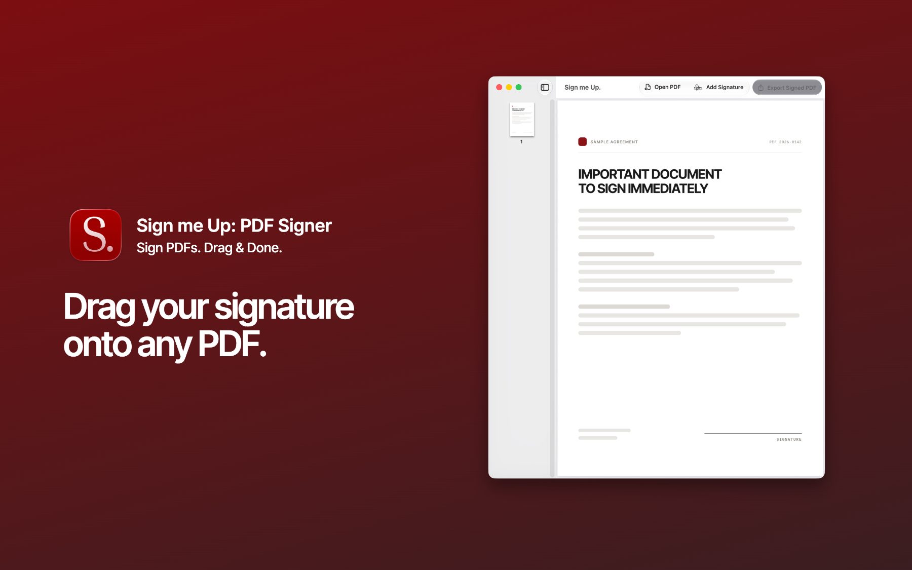 Drag your signature onto any PDF